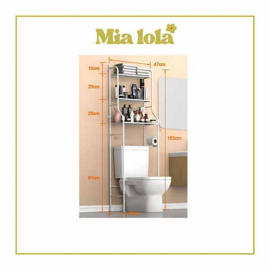 Estante organizador para baño blanco